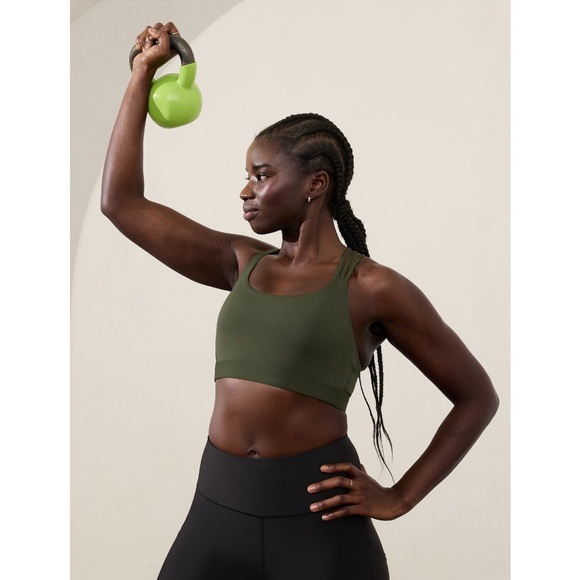 NWT Athleta Train Free Sports Bra D-DD | Aspen Olive - Picture 3 of 12